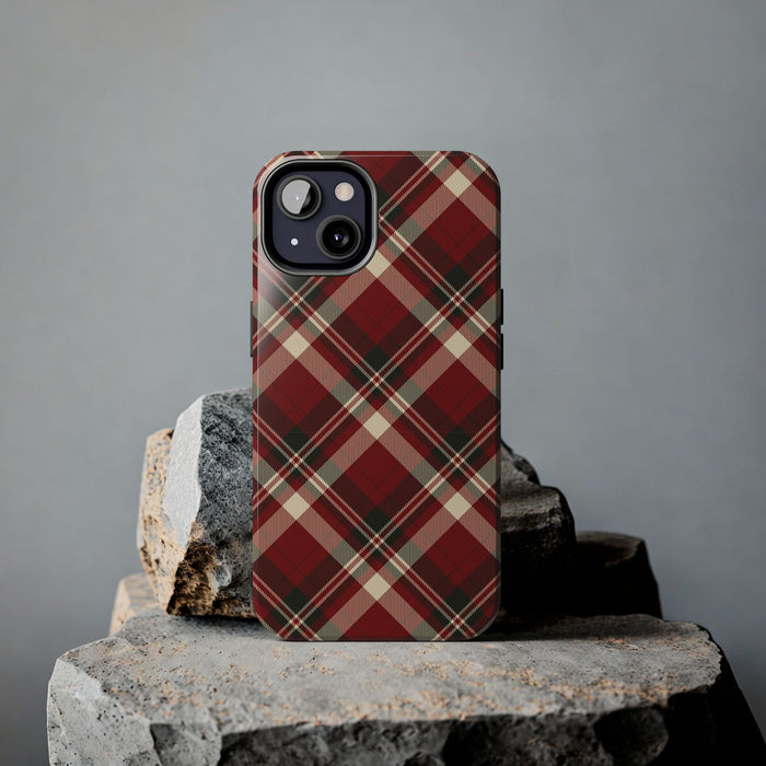 Plaid Phone Case - Tartan Seamless Pattern, Fabric Texture Design - Stylish Protective Cover for iPhone & Samsung - FORHERA DESIGN - Phone Case