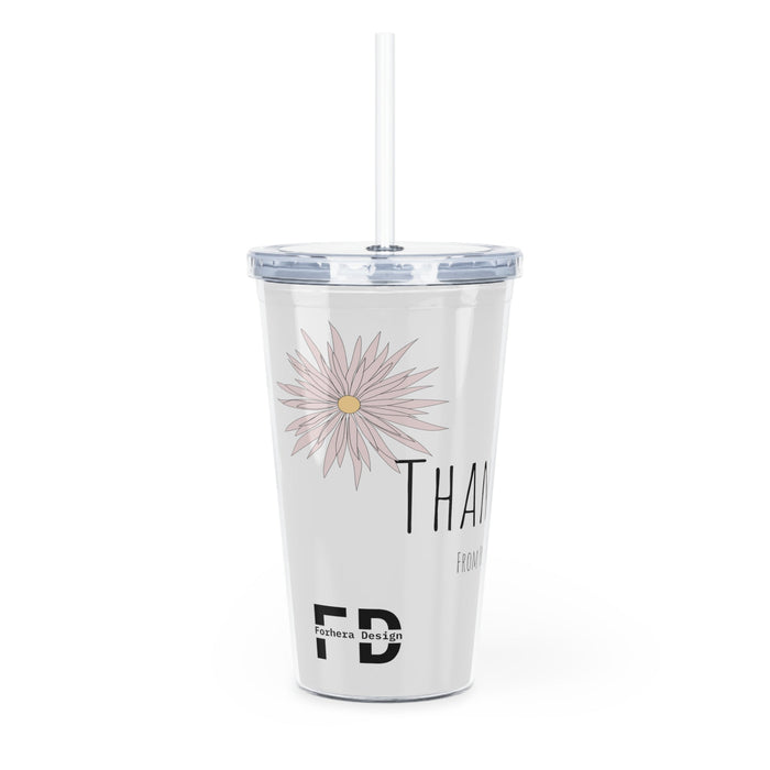 Plastic Tumbler with Straw - FORHERA DESIGN - bulk