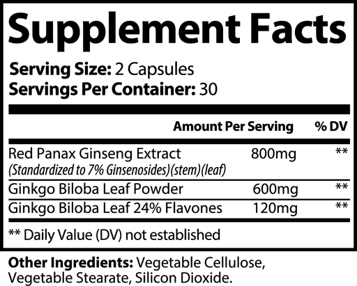 Powerful blend of Ginkgo Biloba and Ginseng - FORHERA DESIGN - Specialty Supplements