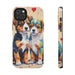 Two Cute Dogs Phone Case Resistant 2 - Piece for Iphone or Google - FORHERA DESIGN - Phone Case