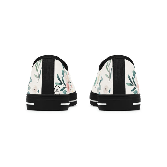 White and Green Women's Low Top Sneakers - FORHERA DESIGN - FORHERA DESIGN - FORHERA DESIGN