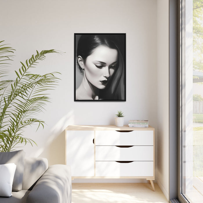 Woman's Silent Expression Collection. Captivating Black & White Art - Open Eye - FORHERA DESIGN - Canvas