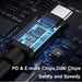 100W Magnetic Plug Connector Type C USB C to 4.5x3.0mm Dc Power Jack Laptop Charger Converter for Hp Pavilion Envy Elitebook