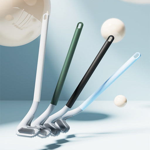 1pc Long Handled Toilet Brush, Golf Shape Toilet Brush, Wall Hanging Deep Cleaning Brush With Non-Slip, Plastic Handle Silicone Bristles For Bathroom Toilet Clean Toilet Corner Easily