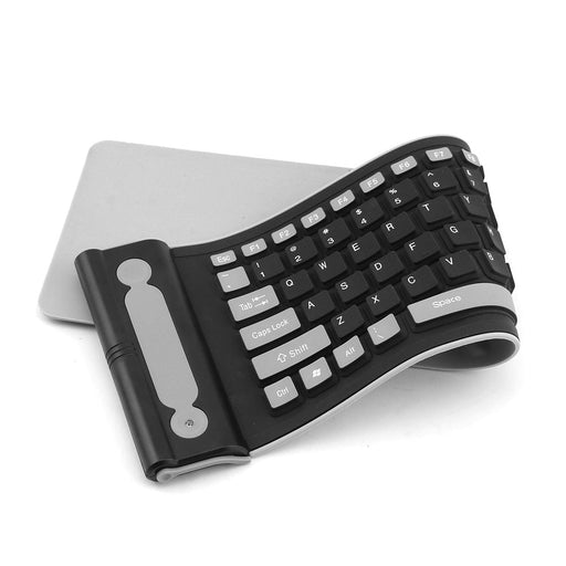2.4G Wireless Mute Waterproof Folding Silicone Soft 107 Keyboard