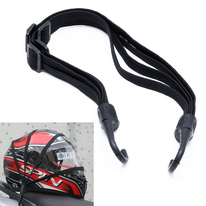 2 Hooks Motorcycles Moto Strength Retractable Helmet Luggage Elastic Rope Strap