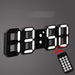 3D Remote Control Black LED Electronic Hung And Can Stand Wall Clock