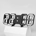 3D Remote Control Black LED Electronic Hung And Can Stand Wall Clock