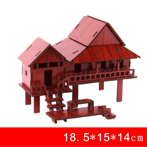 3D Three-dimensional Wooden Puzzle Models Children's DIY Toys