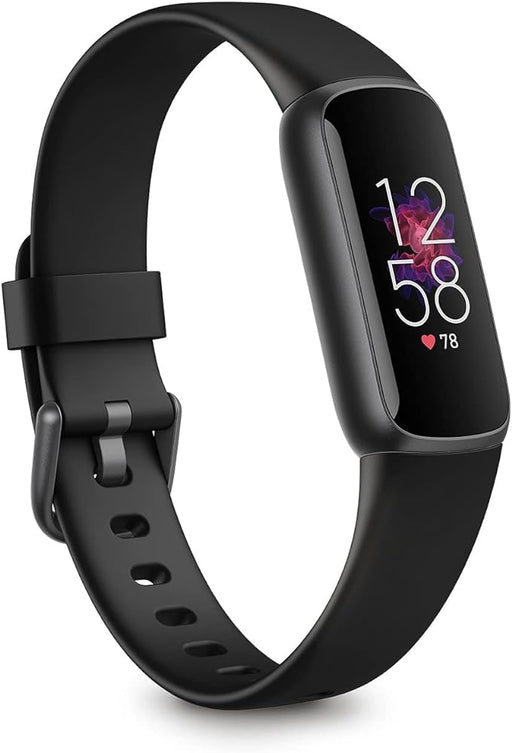 Fitbit Luxe - Fitness and Wellness Tracker with Stress Management, Sleep Tracking, and 24/7 Heart Rate Monitoring - Black/Graphite, One Size (Includes S and L Bands)