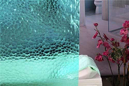 Adwaita Newest Design 3D Watercube Shower Curtain Liner,No Odors, Eco Friendly (Clear)