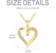 FENCCI 14K Gold Heart Pendant Necklace - Moissanite Diamond, Birthday Anniversary Mother's Day Gift, Jewelry for Her, 16+2 Inch