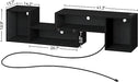 Rolanstar Deformable TV Stand with LED Strip - Modern Entertainment Center for 45-70 inch TVs, Gaming Media Console Cabinet with Power Outlets (Black)