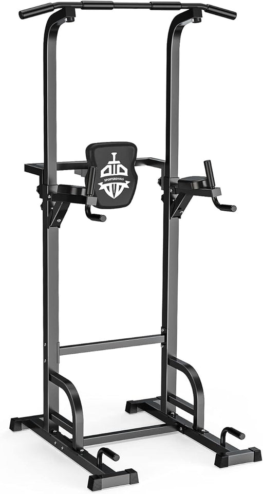 Sportsroyals Power Tower - Home Gym Strength Training Workout Equipment with Dip Station and Pull Up Bar, 450LBS Capacity