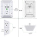 QINLIANF 5-Outlet Surge Protector with 4 USB Ports - Power Strip for Home, Travel, Office - Wall Charger Adapter with Spaced Outlets (3U1C)