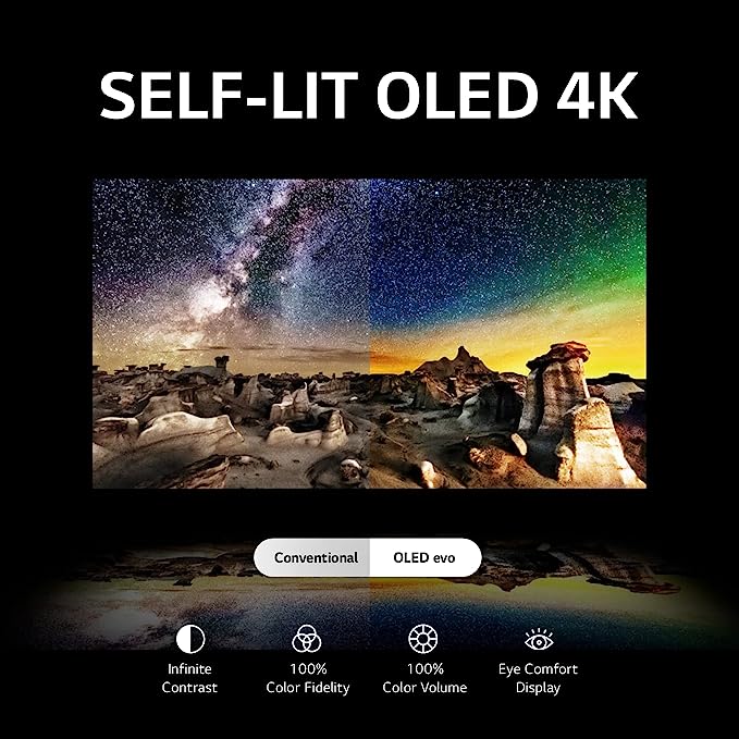 LG C3 Series 65-Inch OLED evo Smart TV - AI 4K, Alexa Built-in, 2023 Model (OLED65C3PUA)