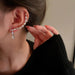 925 Silver Needle Ins Micro-inlaid Zircon Earrings