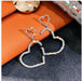925 Silver Needle Korean Net Red Love Earrings