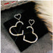 925 Silver Needle Korean Net Red Love Earrings
