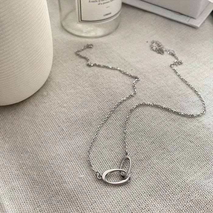 925 Sterling Silver Interlocking Necklace