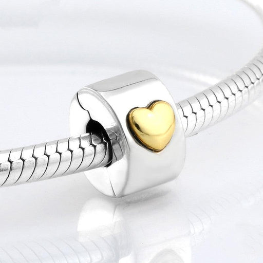 925 silver bracelet heart-shaped color separation buckle