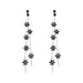925 silver needle tassel earrings