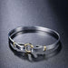 925 silver plated color separation O bracelet