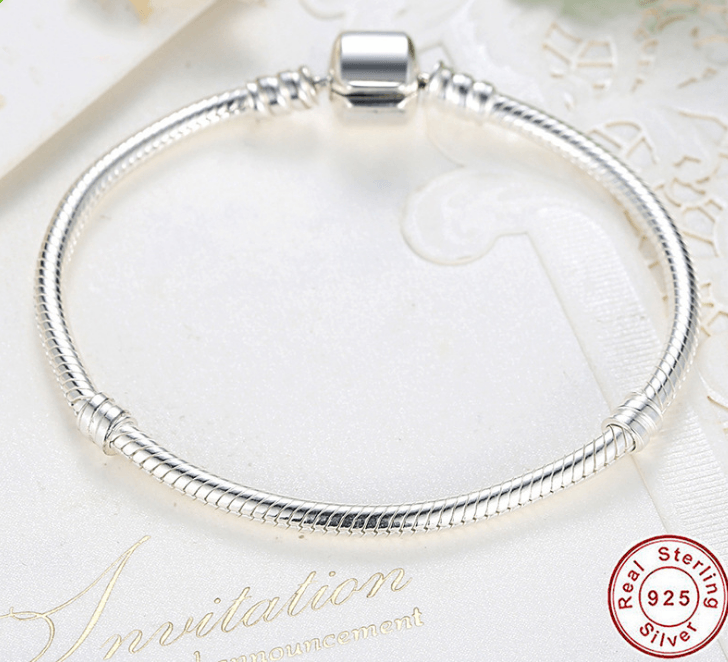 925 sterling silver classic accessories diy chain round snake bone bracelet