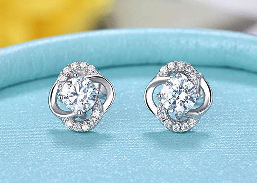 925 sterling silver flower earrings