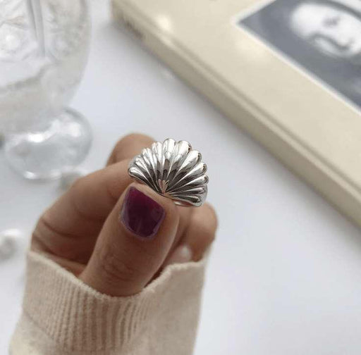 925 sterling silver shell ring