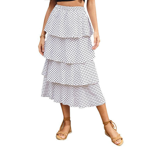 A-line skirt polka dot skirt