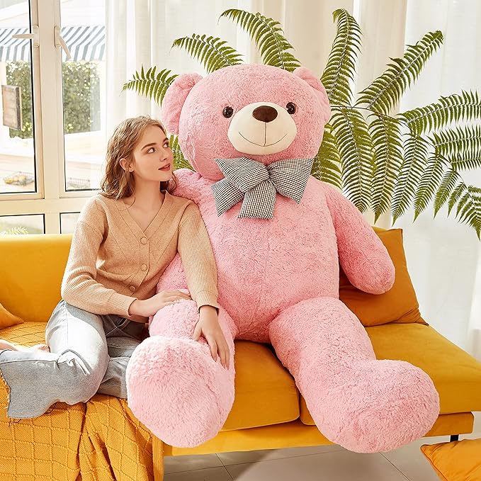 IKASA Giant Teddy Bear Plush Toy - Pink, 59 inches - Perfect Valentine's Gift