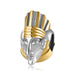 African Indigenous Mask Beads 925 Sterling Silver Gold-plated Beads Female Bracelet Personality Diy Accessories