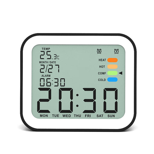 Alarm-Clock Calendar Desk Battery-Operated Backlight Electronic With And Snooze