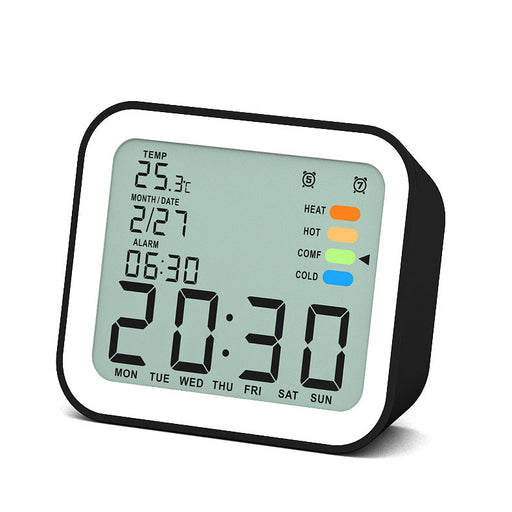 Alarm-Clock Calendar Desk Battery-Operated Backlight Electronic With And Snooze