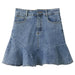 All Match High Waist Fishtail Skirt Slim Denim