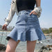 All Match High Waist Fishtail Skirt Slim Denim