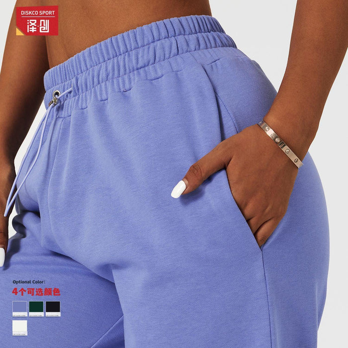 All season Pants - Cotton Blend Drawstring Loose Bound Sports Pants For Women