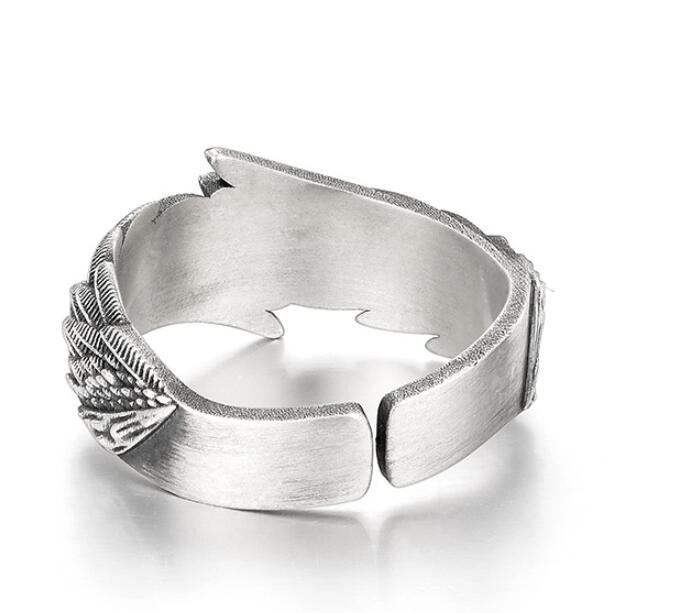 Angel Flying Wing Men And Women Couple Open Ring