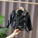 Autumn And Winter Kids' Western Style Leather Jacket