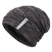 Autumn And Winter Men's Plus Fluff Knitted Hat Headband Warm Velvet Hat