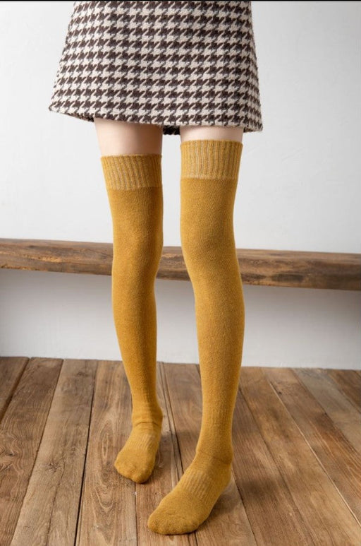 Autumn And Winter Over The Knee Socks Women Plus Velvet Thick Jk High Tube