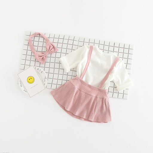 Baby Clothes Girls Fall Newborn Children Cotton Baby Romper Dress Up Clothing Three Sets
