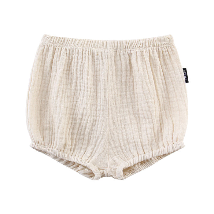 Baby Cotton Crepe Shorts Summer Breathable Light Pants Baby Bloomers