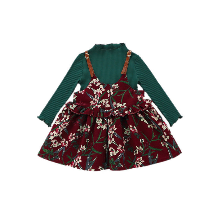Baby Dress, Girl's Skirt, Autumn 1-2-3 Years Old Baby Clothes, Children's Clothing, A Piece Of E3087