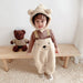 Baby Jumpsuit Autumn And Winter Plus Velvet Baby Clothing Bear Suspenders