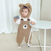 Baby Jumpsuit Autumn And Winter Plus Velvet Baby Clothing Bear Suspenders