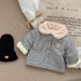 Baby Winter Coat Men's And Women's Korean-style Plaid Bear Quilted To Keep Warm Cotton-padded Jacket Thickened Children's Cotton Clothes