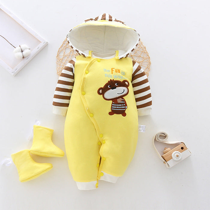 Baby onesies baby clothes autumn and winter thickening