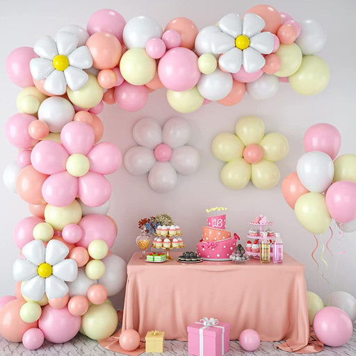 Background Children's Birthday Party Scene Layout Balloon Set